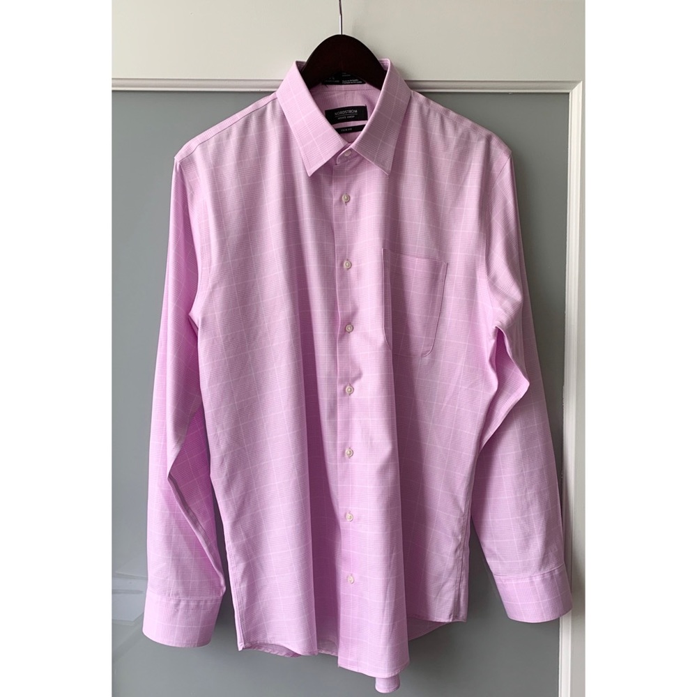 Nordstrom Men’s Trim Fit Button-Down Shirt in Pink